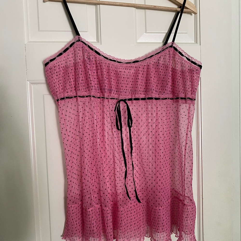 Vintage Victoria's Secret Pink and Black babydoll